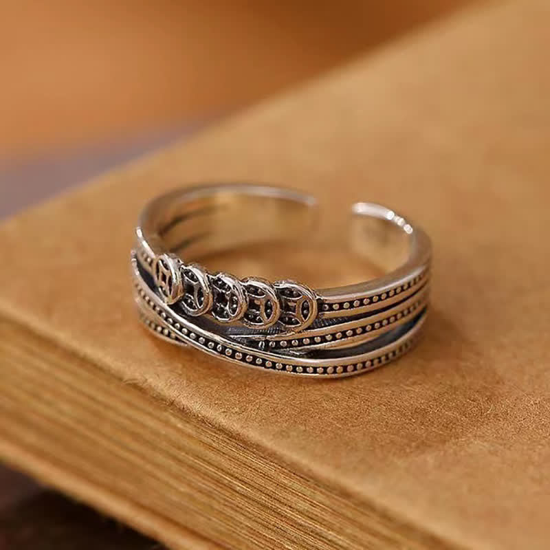 Anello portafortuna con moneta di rame