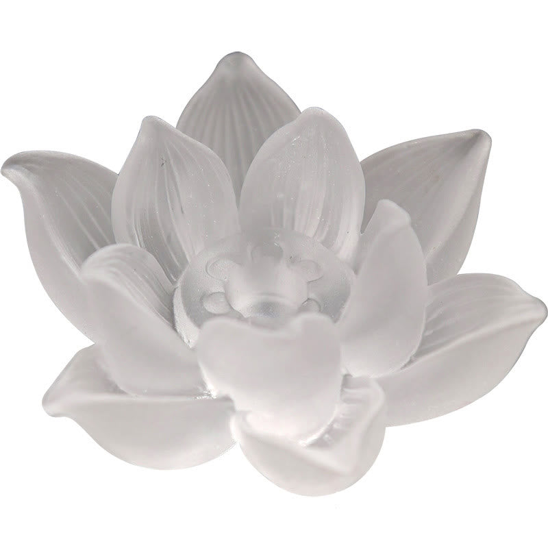 Buddha Stones Mini Lotus Liuli Cristallo Guarigione Meditazione Bastoncino Bruciatore di Incenso