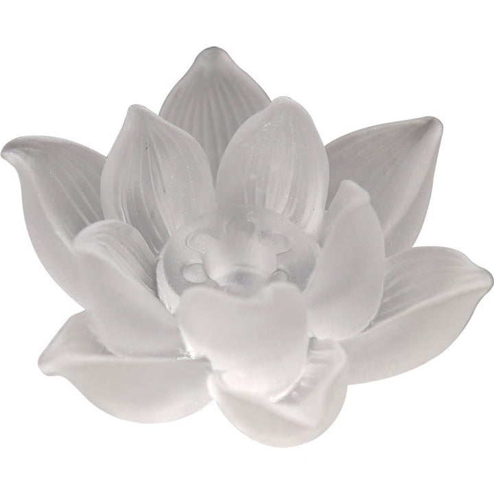 Buddha Stones Mini Lotus Liuli Cristallo Guarigione Meditazione Bastoncino Bruciatore di Incenso