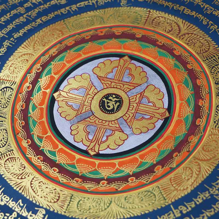 Dipinto Thangka tibetano fatto a mano, benedizione spirituale, scatola cieca, motivo a colori casuali