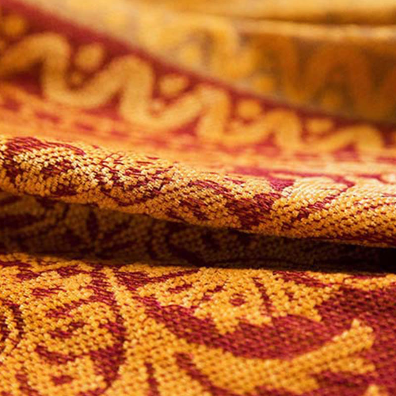 Coperta artigianale tinta a mano con motivo floreale tibetano Buddha Stones