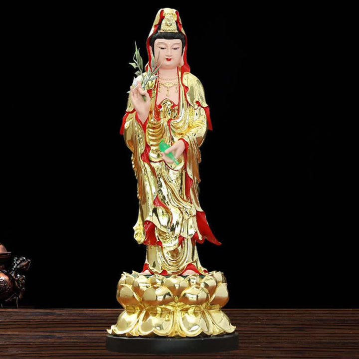 Chenrezig Bodhisattva Avalokitesvara Figurina Armonia Statua in Resina Decorazione per la Casa