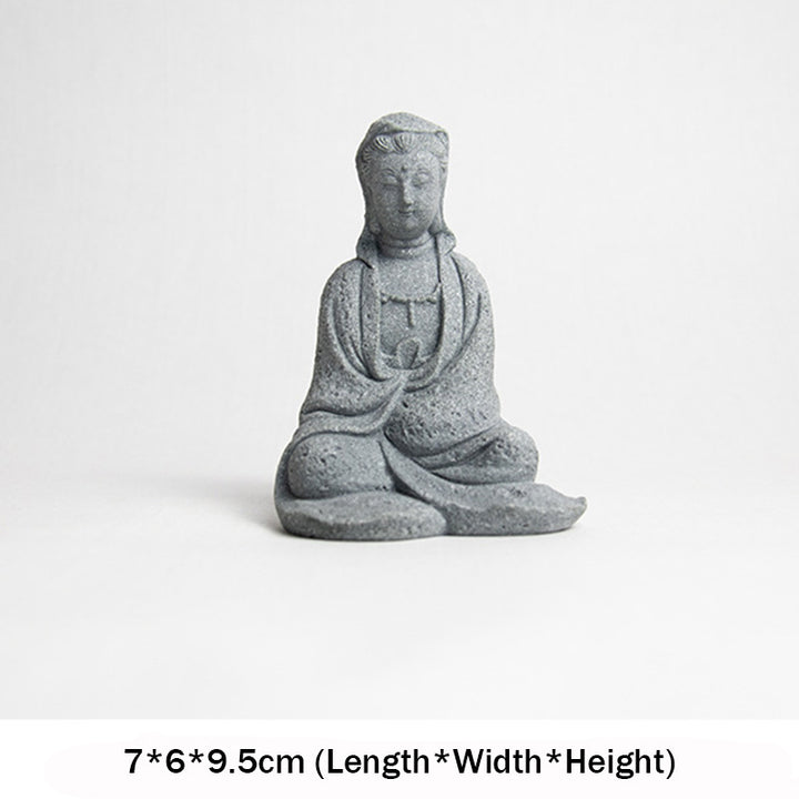 Buddha Stones Avalokitesvara Statua Benedizione Decorazione per la casa - 7*6*9,5 cm - image 4
