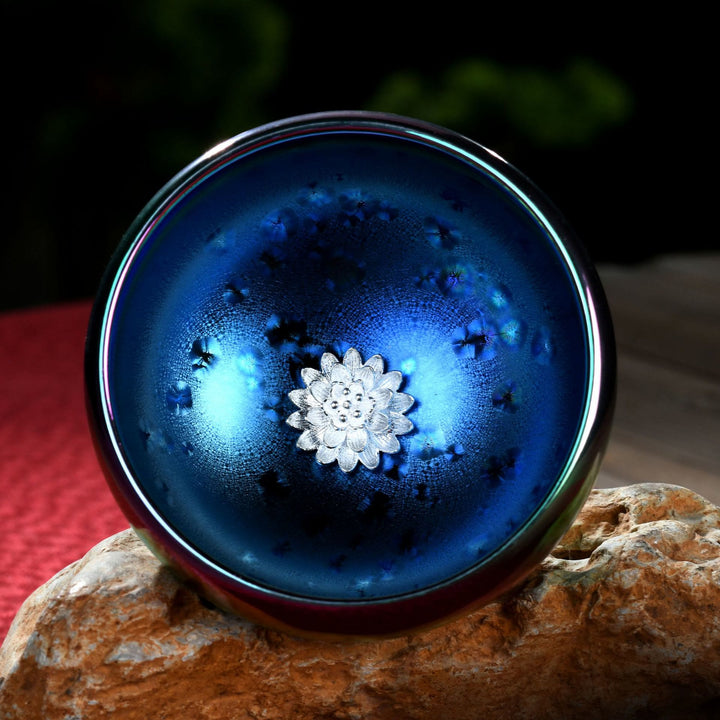 Buddha Stones Loto Drago Fenice Koi Pesce Pavone Cinese Jianzhan Intarsiato Forno Cambiamento Tazza da Tè in Ceramica Tazza da Tè Kung Fu