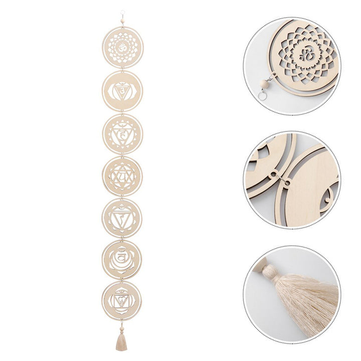 Buddha Stones Chakra Balancing Wall Hanger Decorazione per la casa - Legna - image 0