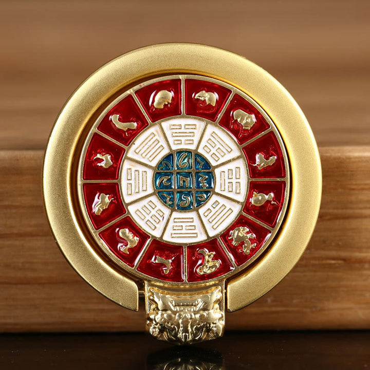 Supporto per anello per telefono con simbolo della pace tibetano Om Mani Padme Hum, decorazioni universali per telefono