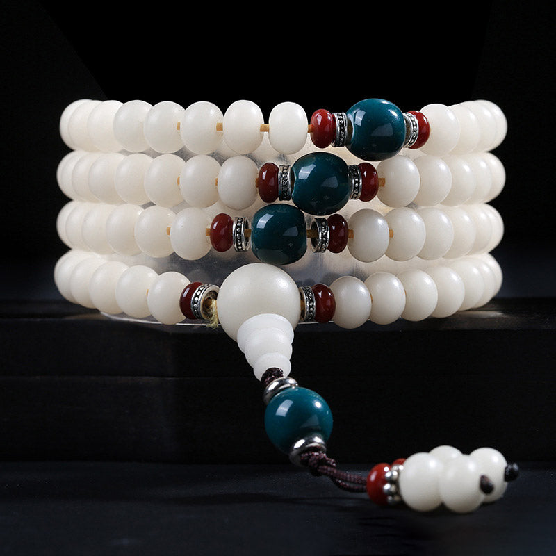 Buddha Stones Braccialetto con ciondolo di benedizione del loto con perline di Bodhi - image 1