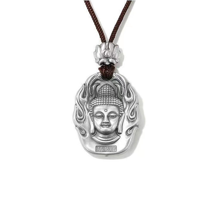 Buddha Stones Zodiaco cinese Buddha natale Om Mani Padme Hum Loto Compassione Collana pendente - image 7