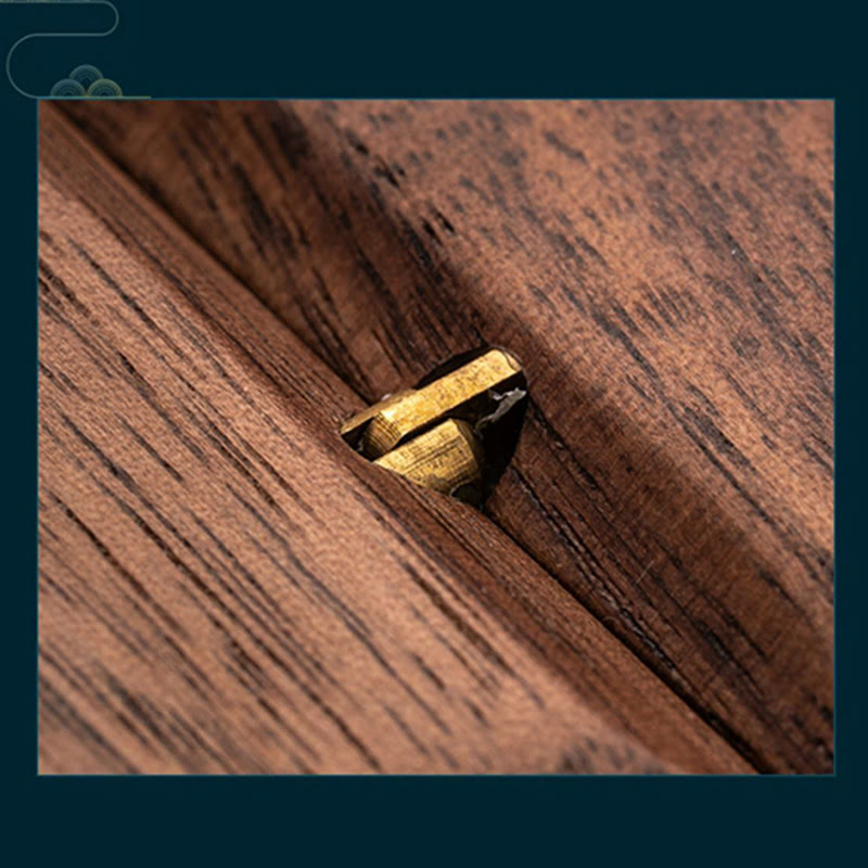 Scatola portagioie in legno di noce nero fatta a mano, vintage, scatola regalo in legno