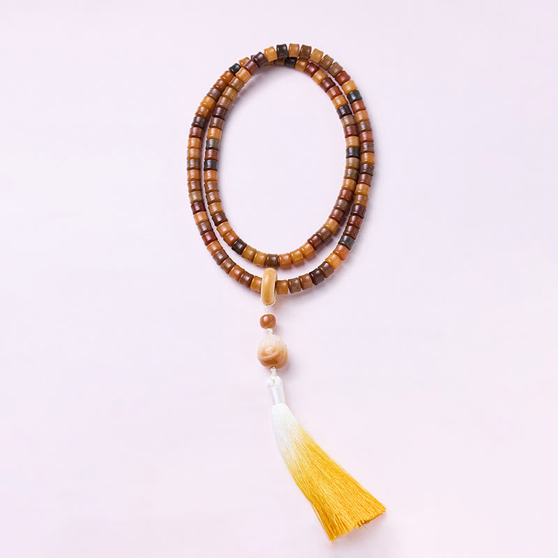 Buddha Stones 108 Mala Beads Bodhi Seed Buddha Mano Loto Braccialetto dell'armonia inciso