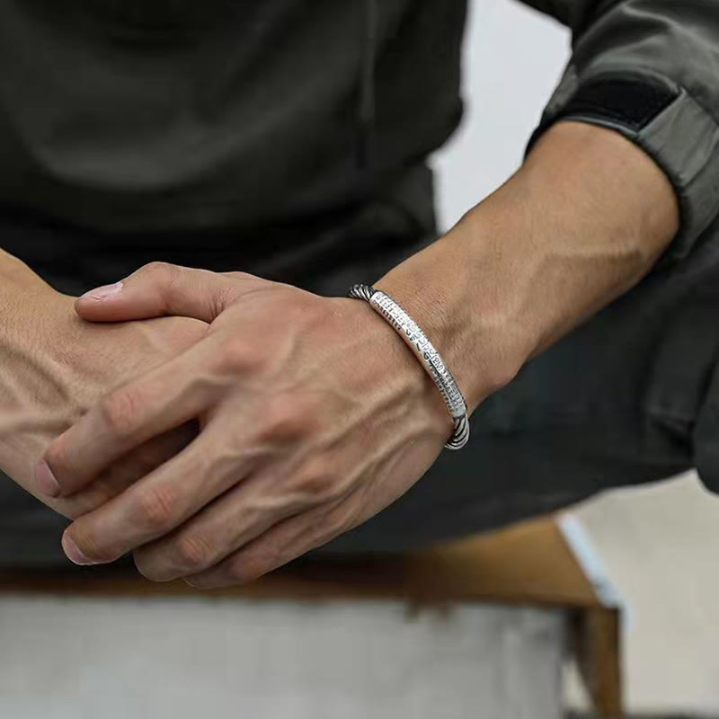 Braccialetto con polsino in Buddha Stones tibetana Om Mani Padme Hum Heart Sutra Purezza - image 14