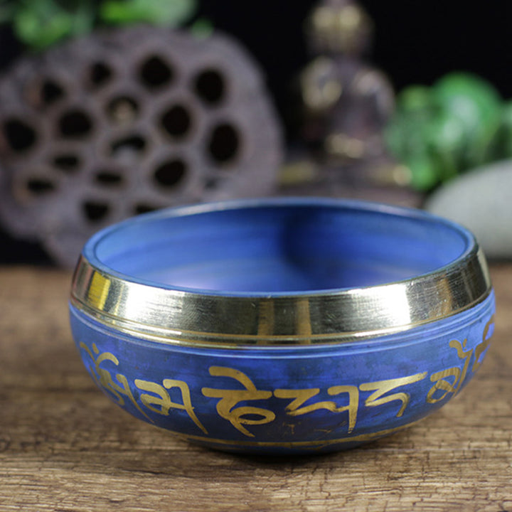 Buddha Stones Ciotola tibetana del suono realizzata a mano per il rilassamento Meditazione Preghiera Set di ciotole canore