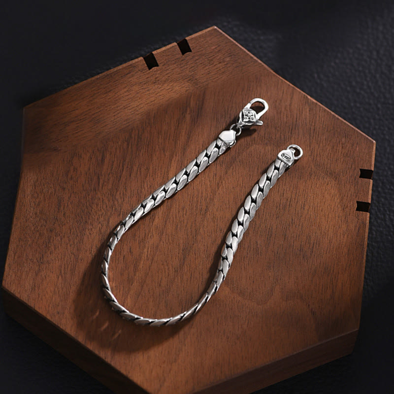 Buddha Stones Doppio Dorje Vajra Forza Punk Catena di Rame Bracciale Collana