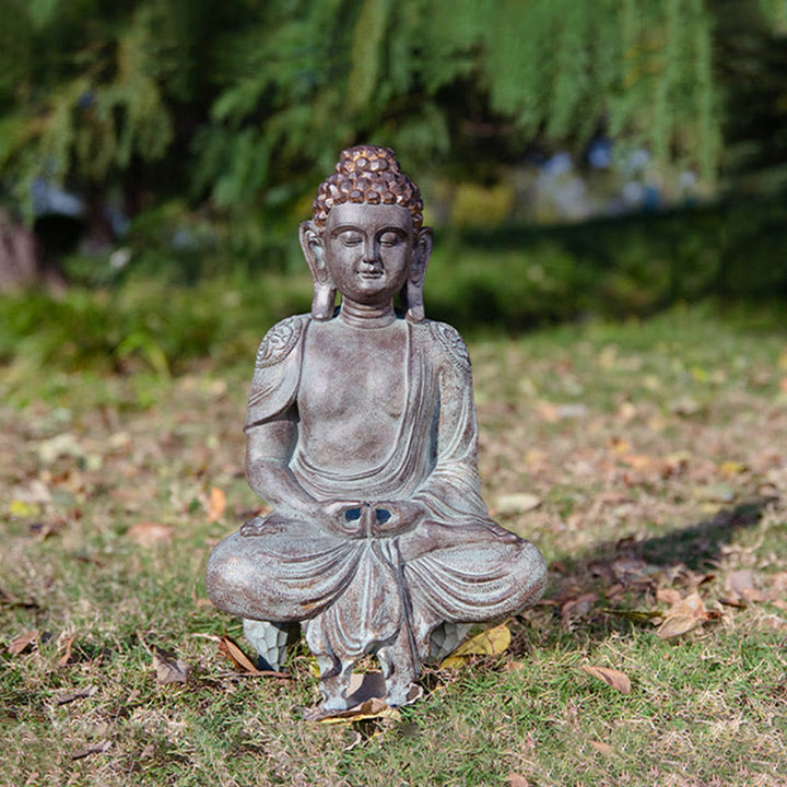 Statua in resina di Buddha Zen in meditazione, decorazione per la casa