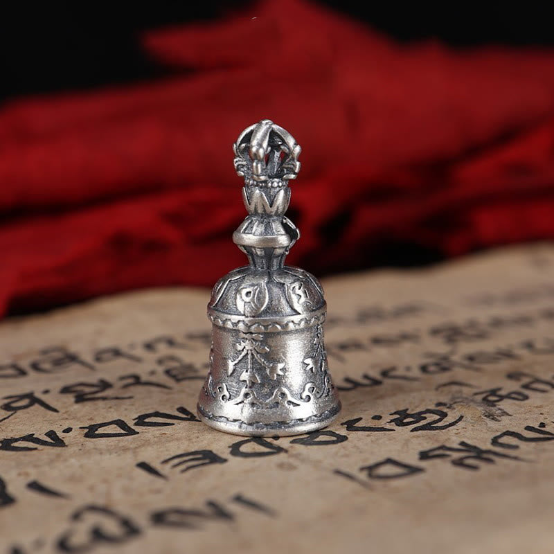 Buddha Stones Tibet 925 Sterling Silver Om Mani Padme Hum Dorje Campana Vajra Inciso Illuminazione Ciondolo Appeso Decorazione - Solo ciondolo campana Dorje (13,5*27 mm) - image 14