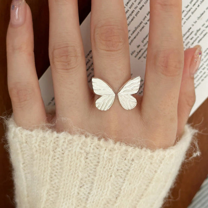 Anello Buddha Stones 925 Sterling Silver Butterfly Love Freedom