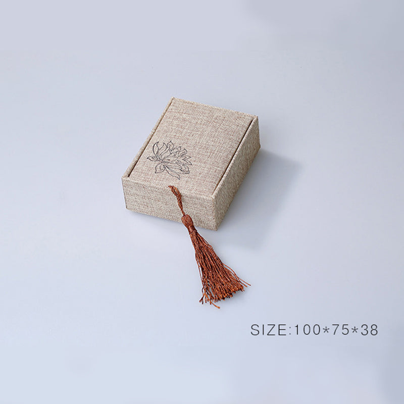 Scatola portaoggetti per gioielli con motivo a loto Buddha Stones , scatola regalo con nappe - image 6