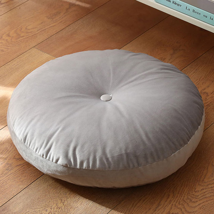 Cuscino per seduta da meditazione in lino con motivo semplice Buddha Stones e loto, decorazione per la casa e il soggiorno