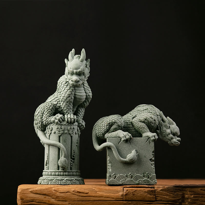 Buddha Stones Feng Shui in piedi seduto drago successo fortuna decorazione della casa