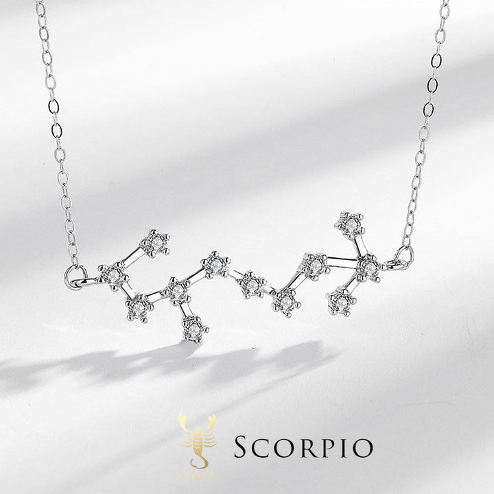 Buddha Stones 925 Sterling Silver 12 Costellazioni dello Zodiaco Astrologia Benedizione Collana Pendente - Scorpione - image 26