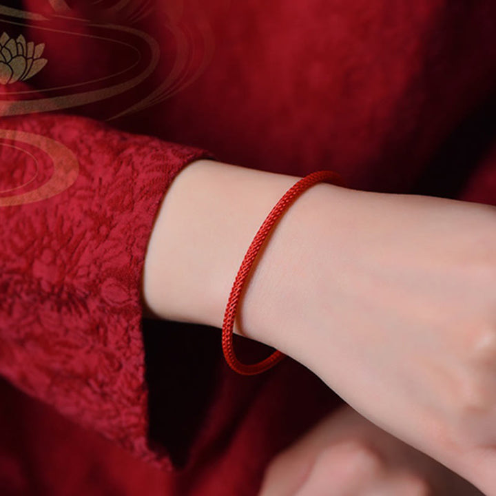 Braccialetto con polsino in corda intrecciata con design semplice fatto a mano Buddha Stones - image 2