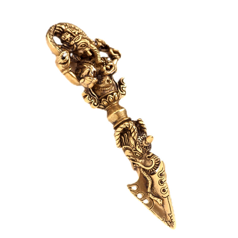Collana con ciondolo del potere spirituale del Dio elefante della ricchezza Dorje Vajra, Ganesh tibetano Ganpati - image 19