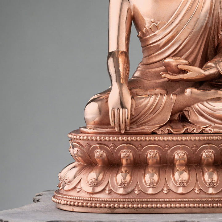 Statua di Buddha Gautama Shakyamuni in rame, decorazione per la casa