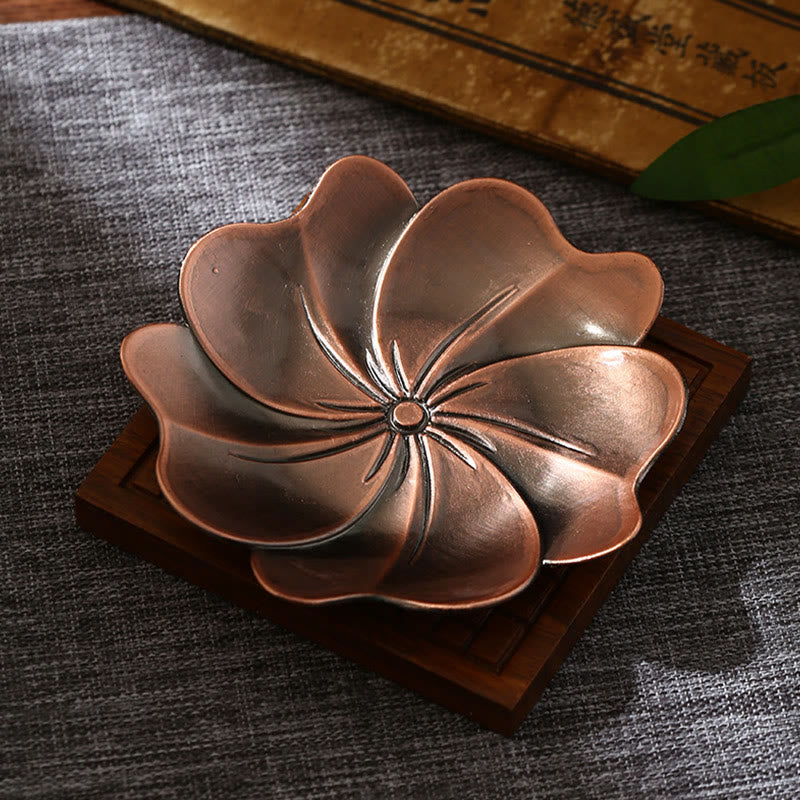 Buddha Stones, loto, drago, fenice, otto simboli di buon auspicio, porta incenso in lega di zinco, bruciatore di incenso curativo, decorazione - Lotus Brown (senza foro per l'incenso) - image 14
