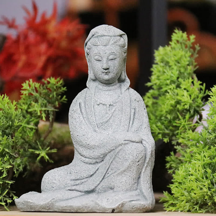Buddha Stones Avalokitesvara Statua Benedizione Decorazione per la casa - image 2