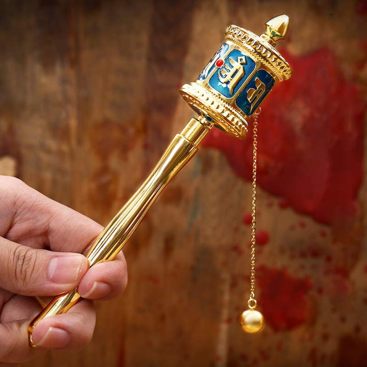 Ruota di preghiera tibetana Sei parole vere Benedizione Meditazione Decorazione