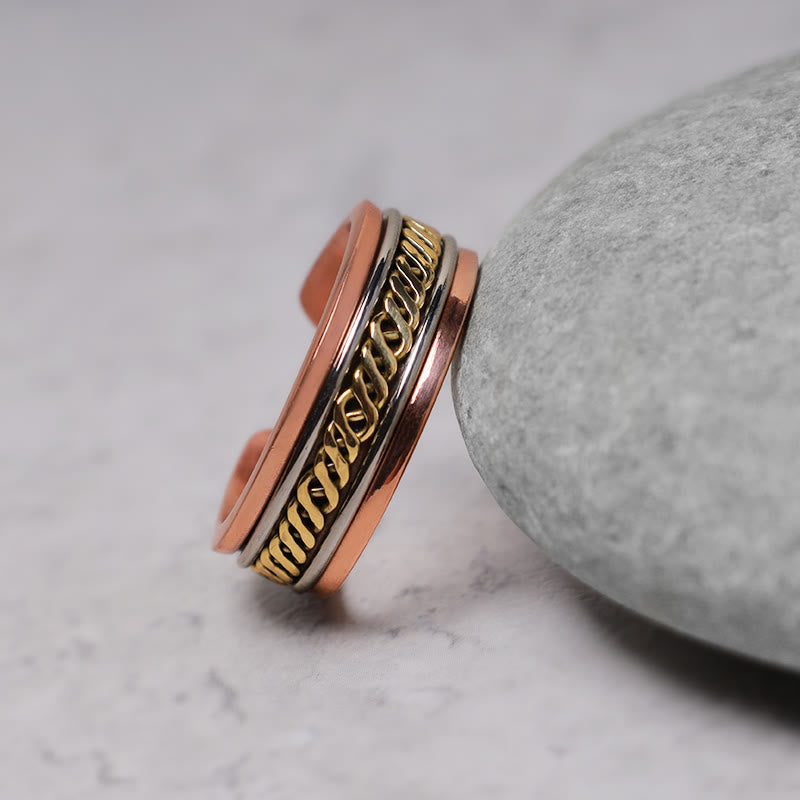 Braccialetto regolabile con polsino magnetico in rame Buddha Stones
