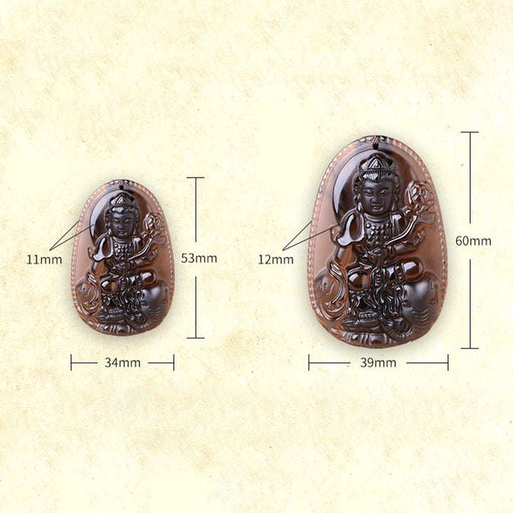 Collana di protezione in ossidiana dello zodiaco cinese