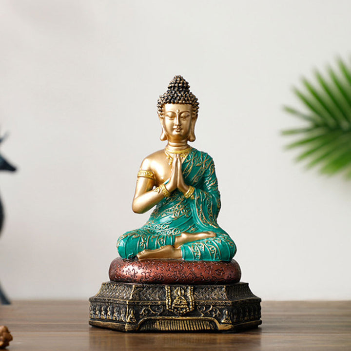 Buddha Stones Statua in resina della compassione del Buddha Decorazione