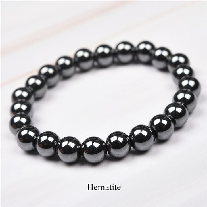 Braccialetto di perle curative in quarzo naturale Buddha Stones - 8 millimetri - Ematite - image 44