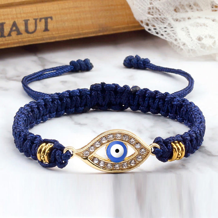 Braccialetto di corda Buddha Stones Evil Eye Keep Away Evil Spirits
