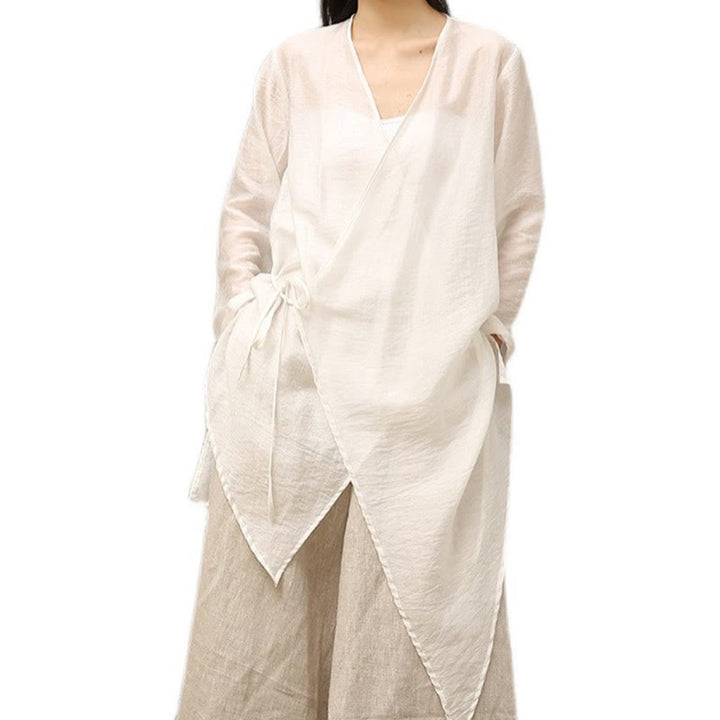 Buddha Stones Semplice Bianco Beige Modello Meditazione Spirituale Zen Pratica Yoga Abbigliamento Donna Abbigliamento