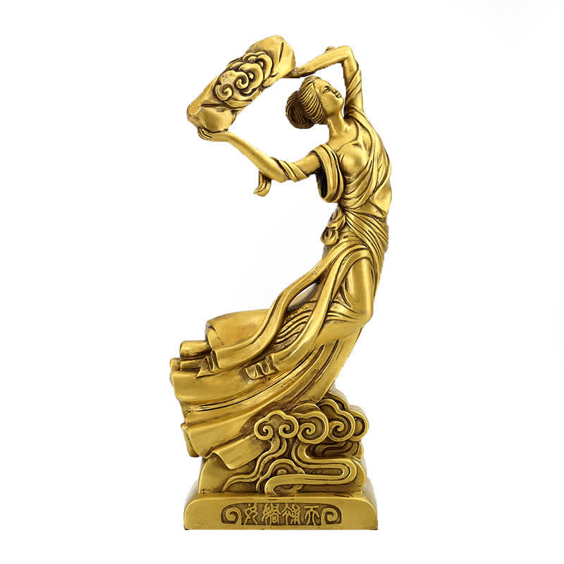 Decorazione della statua in rame del Bodhisattva Nuwa che ripara il cielo - image 8