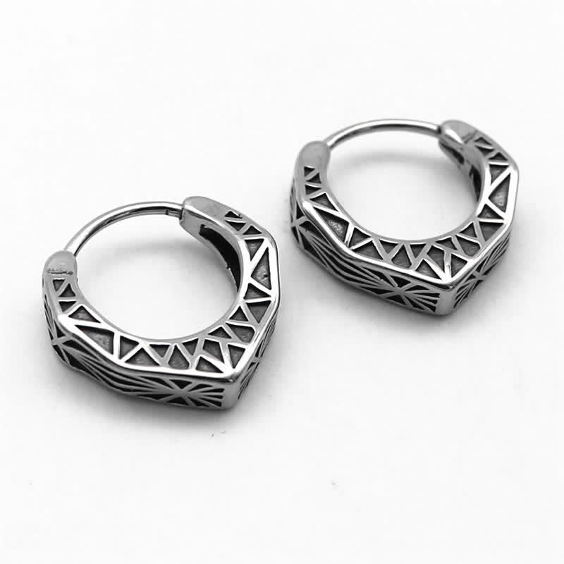 Orecchini Viking Hoop Titanium Steel Balance