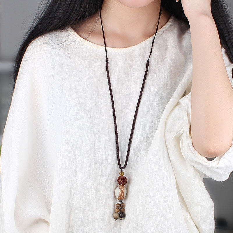 Collana con ciondolo Buddha Stones Bodhi Seed Lotus Wisdom Harmony - image 4