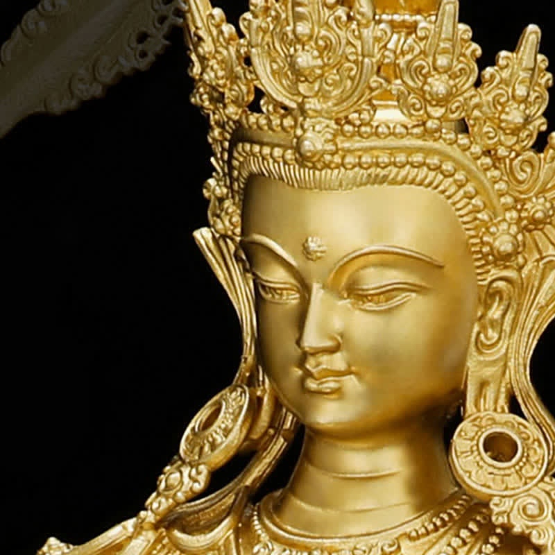 Statua di Buddha della medicina Shakyamuni Amitabha, statua in rame della serenità, decorazione per la casa - image 14