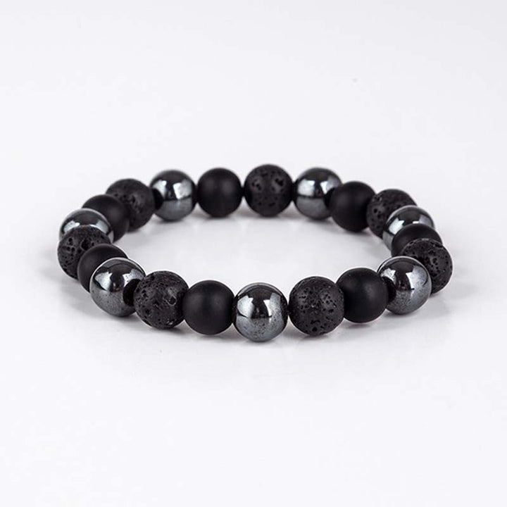 Set di bracciali e collane con occhio di tigre tibetano Buddha Stones