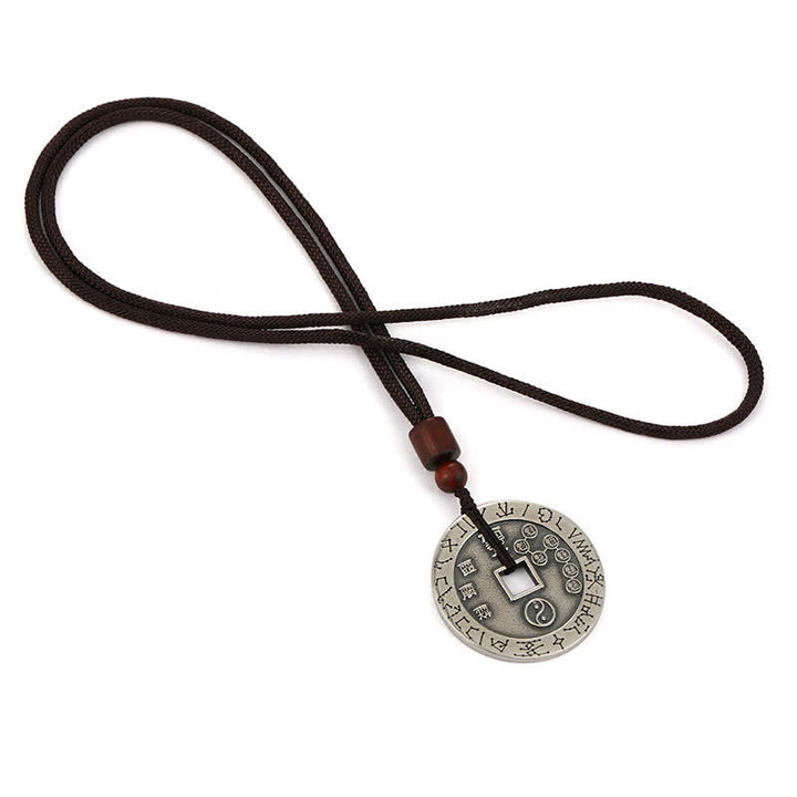 Buddha Stones Bagua Yin Yang Moneta di rame Stella Equilibrio Energia Collana Pendente - image 12