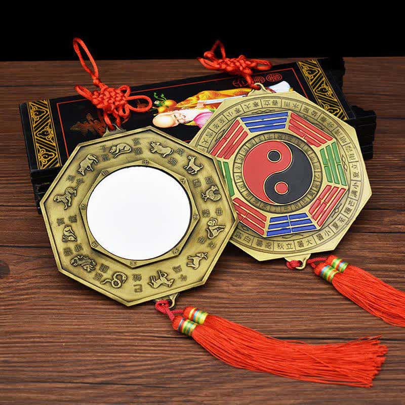 Mappa Feng Shui Bagua Cinque monete imperatore Mappa energetica armonia nodo cinese