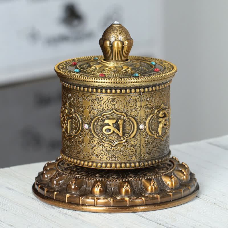 Buddha Stones Ruota di preghiera di benedizione tibetana Decorazione per auto