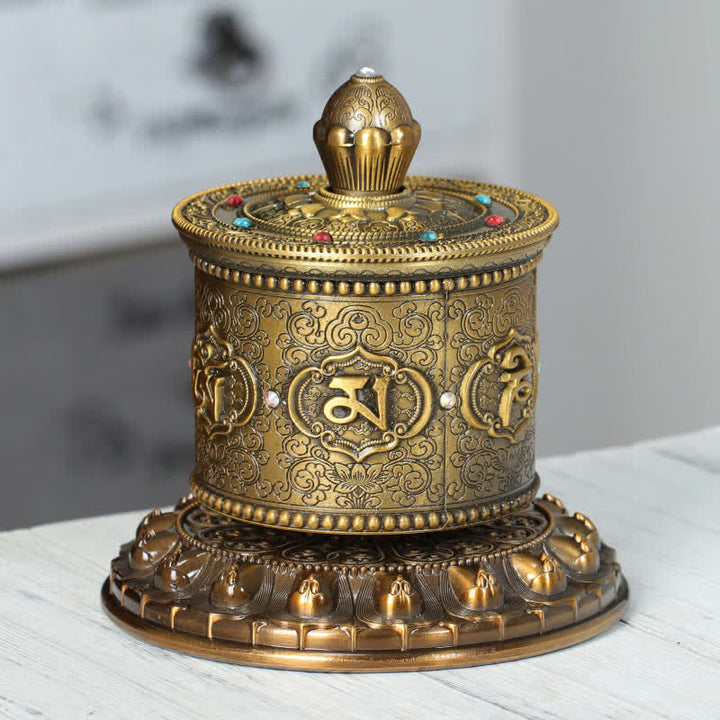 Buddha Stones Ruota di preghiera di benedizione tibetana Decorazione per auto