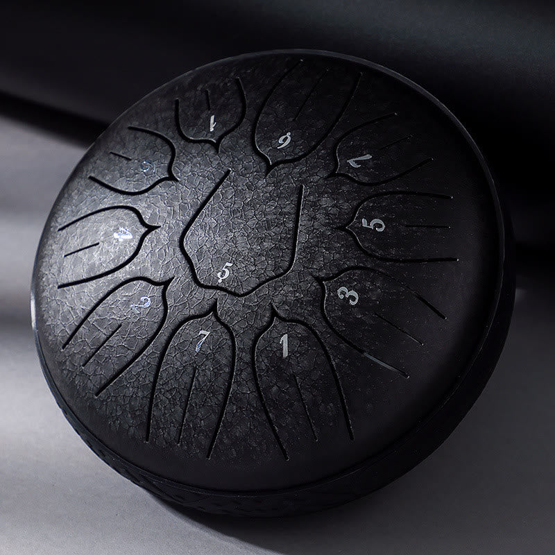 Buddha Stones Steel Tongue Drum Sound Healing Meditazione Yoga Lotus Drum Kit 11 Note 6 Pollici