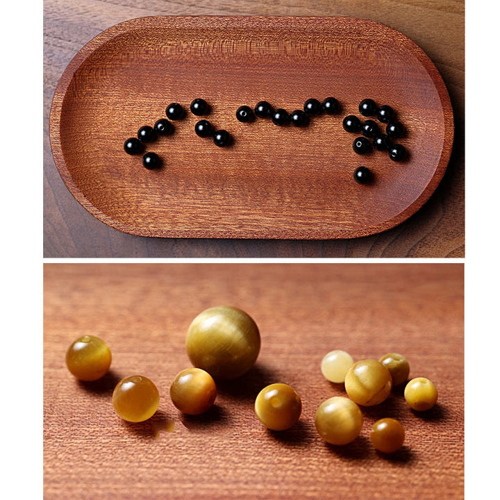 Buddha Stones Tibetano 108 Perle Mala Onice Nero Perle Occhio di Tigre Nove Palazzi Braccialetto di Protezione Bagua
