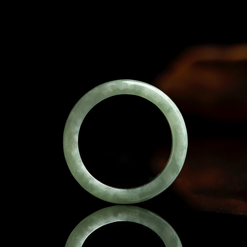 Anello Buddha Stones Natural Jade Prosperity Abbondanza
