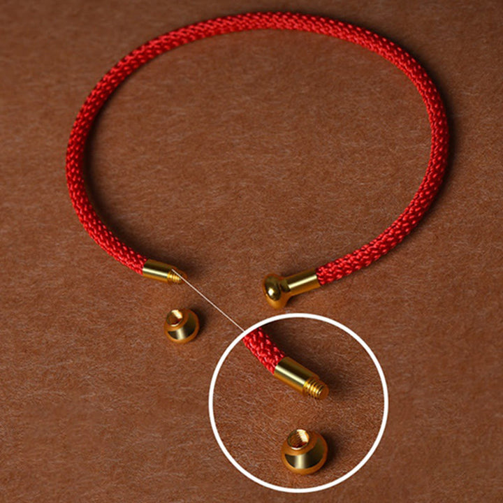 Braccialetto con polsino in corda intrecciata con design semplice fatto a mano Buddha Stones - image 4