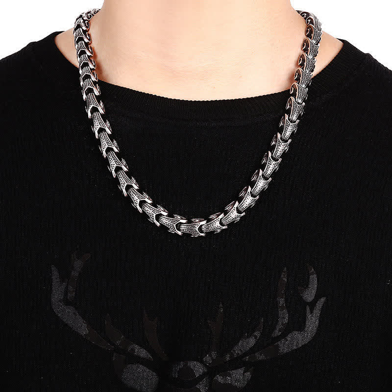 Collana con ciondolo in acciaio al titanio con motivo a drago Buddha Stones - image 15